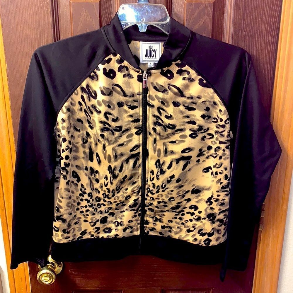 NWT Juicy By Juicy Couture Womens Long Sleeve Leopard 🐆print jacket size small.